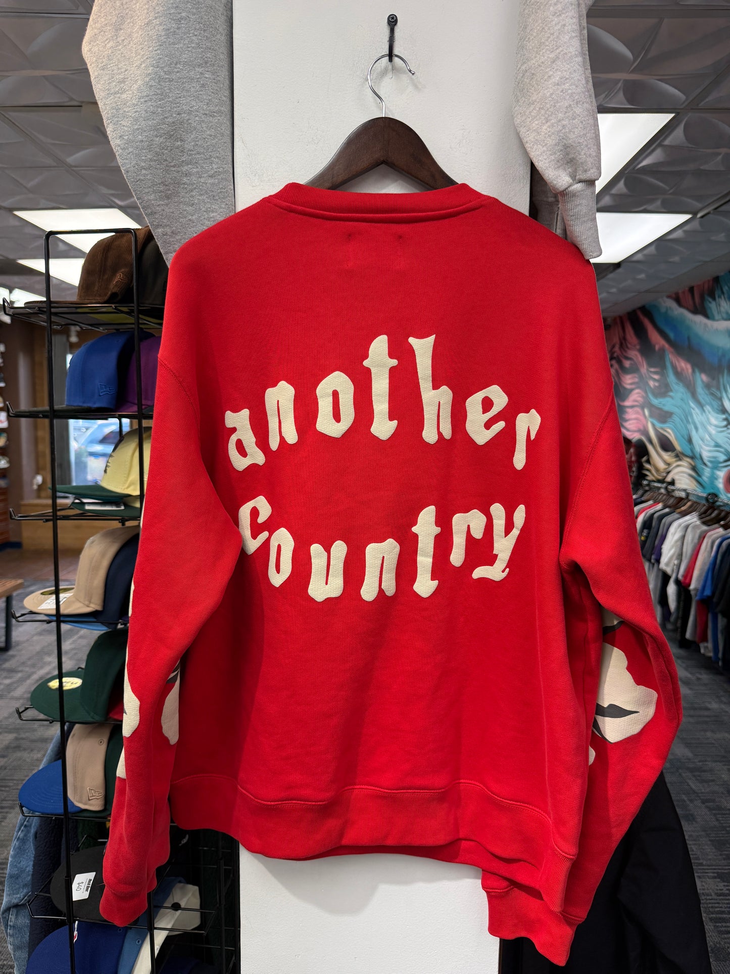 Denim Tears x CPFM Wreath Crewneck Red