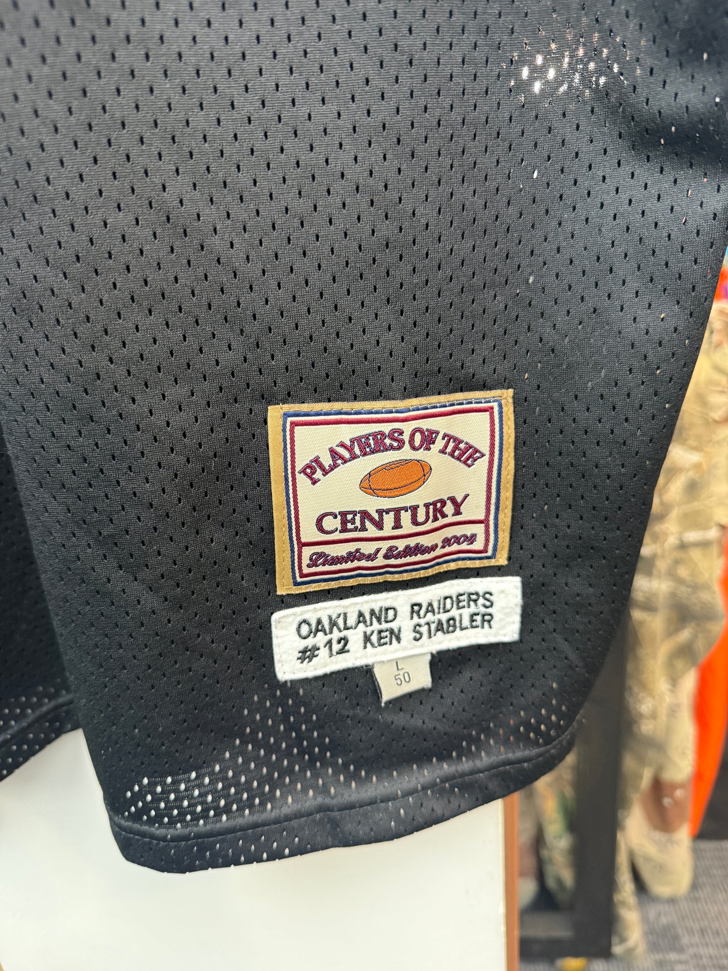 Jeff Hamilton Raiders Player Of The Century Ken Stabler Jersey