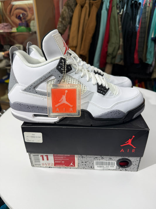 Preowned White Cement Jordan 4 (2012)