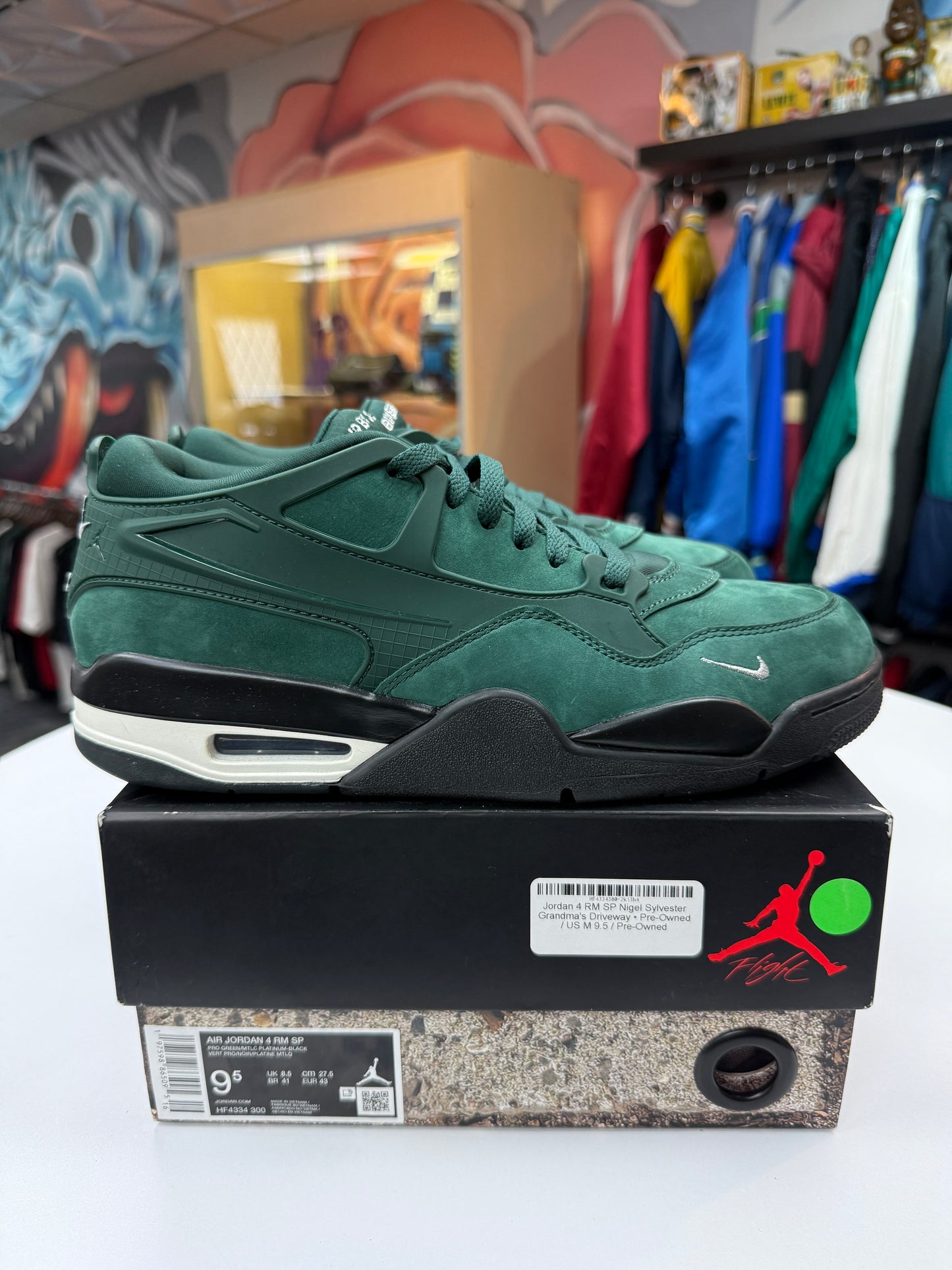 Preowned Nigel Sylvester Grandmas Driveway Jordan 4 Low