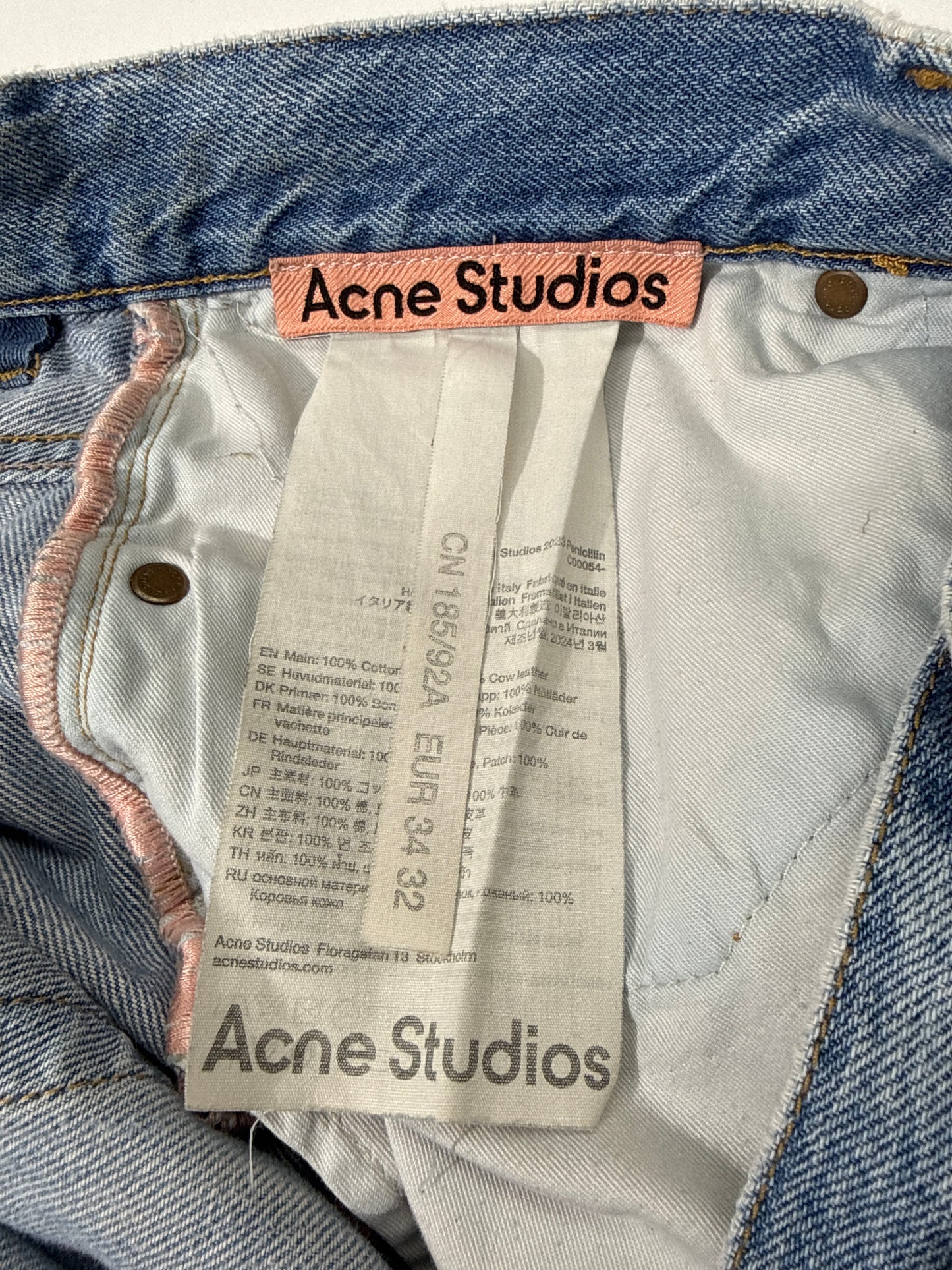 Acne Studios Super Baggy Fit Mud Wash Jeans