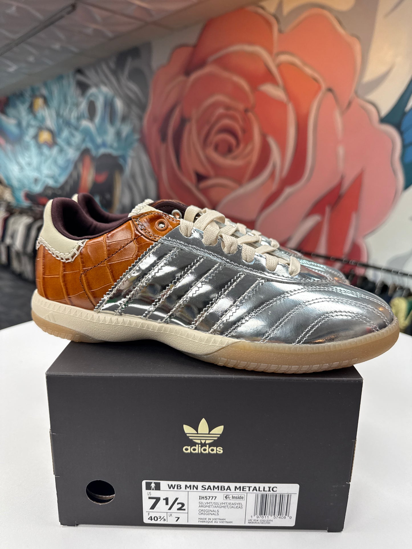 New Adidas Wales Bonner Samba Metallic Croc