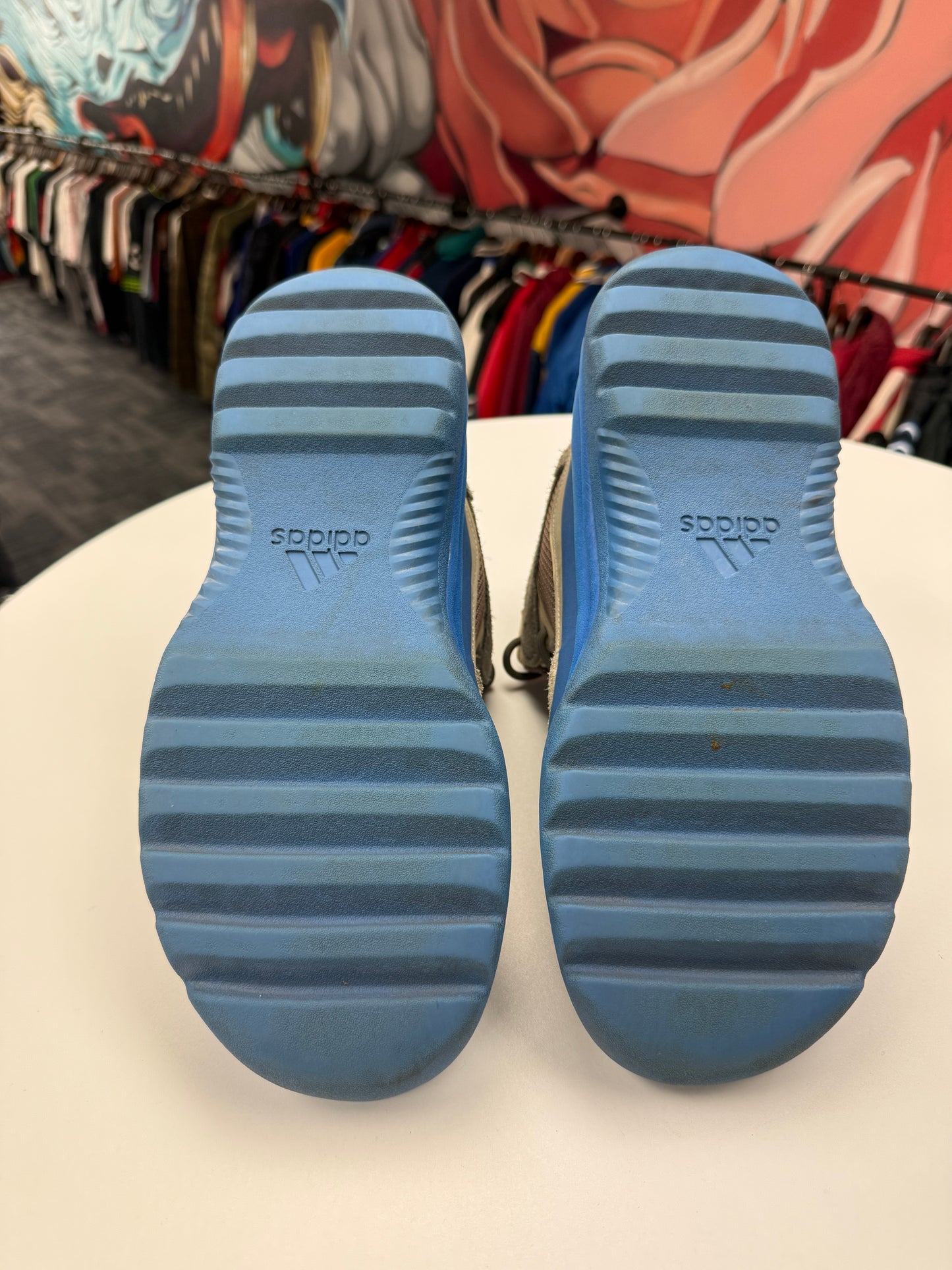 Preowned Taupe Blue Yeezy Desert Boots