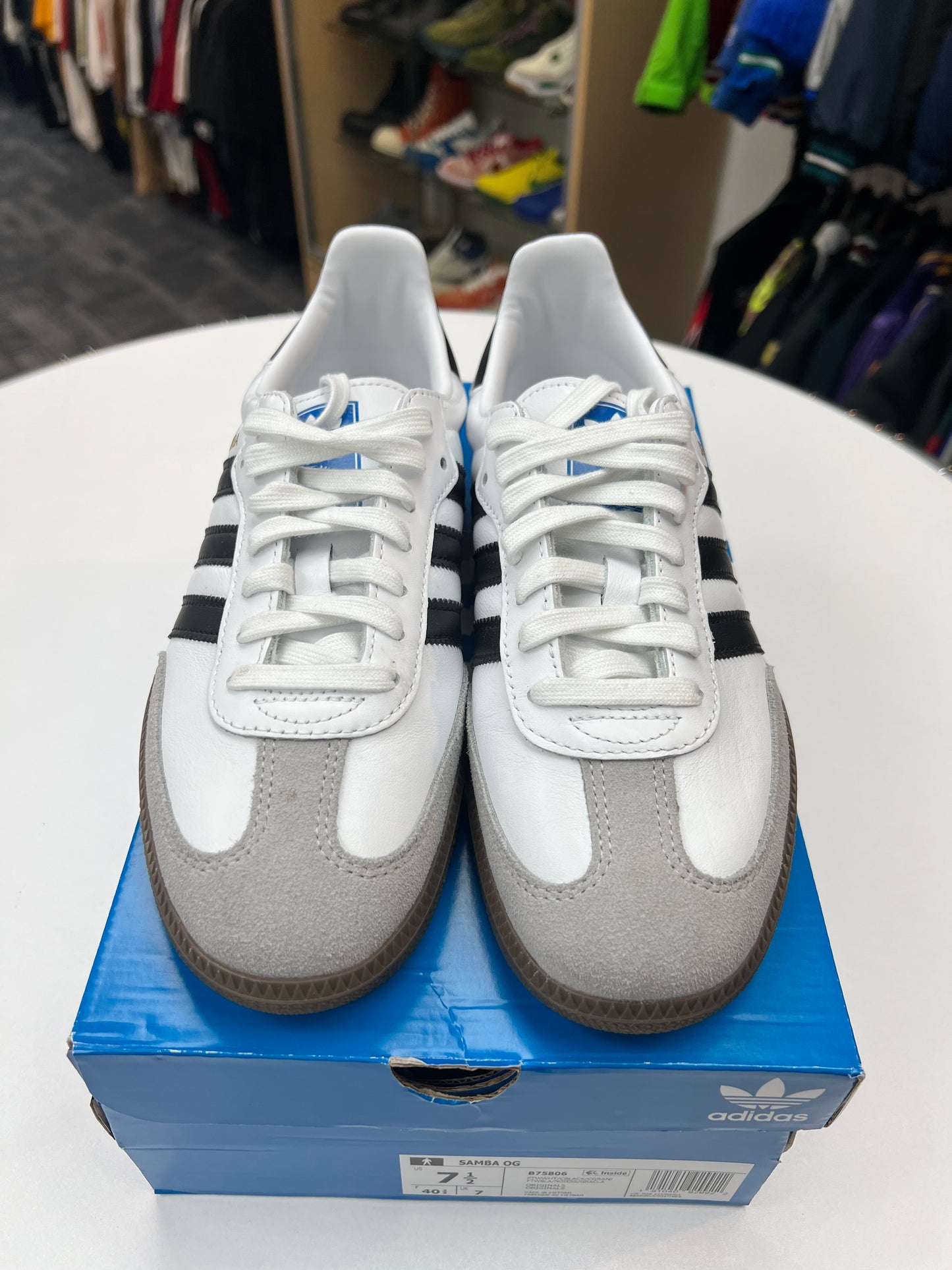 New Cloud White Core Black Adidas Sambas OG