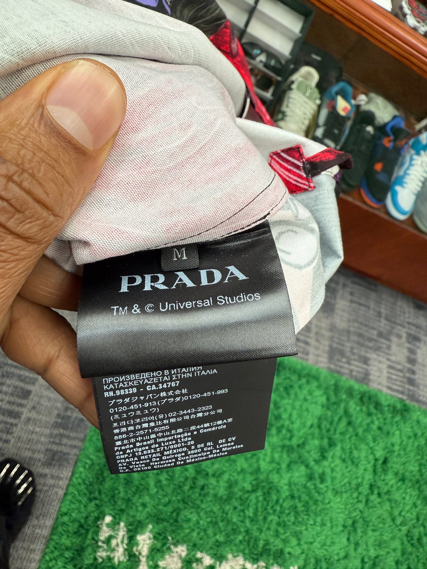 Prada Frankenstein Universal Studios Rose Bowling Shirt