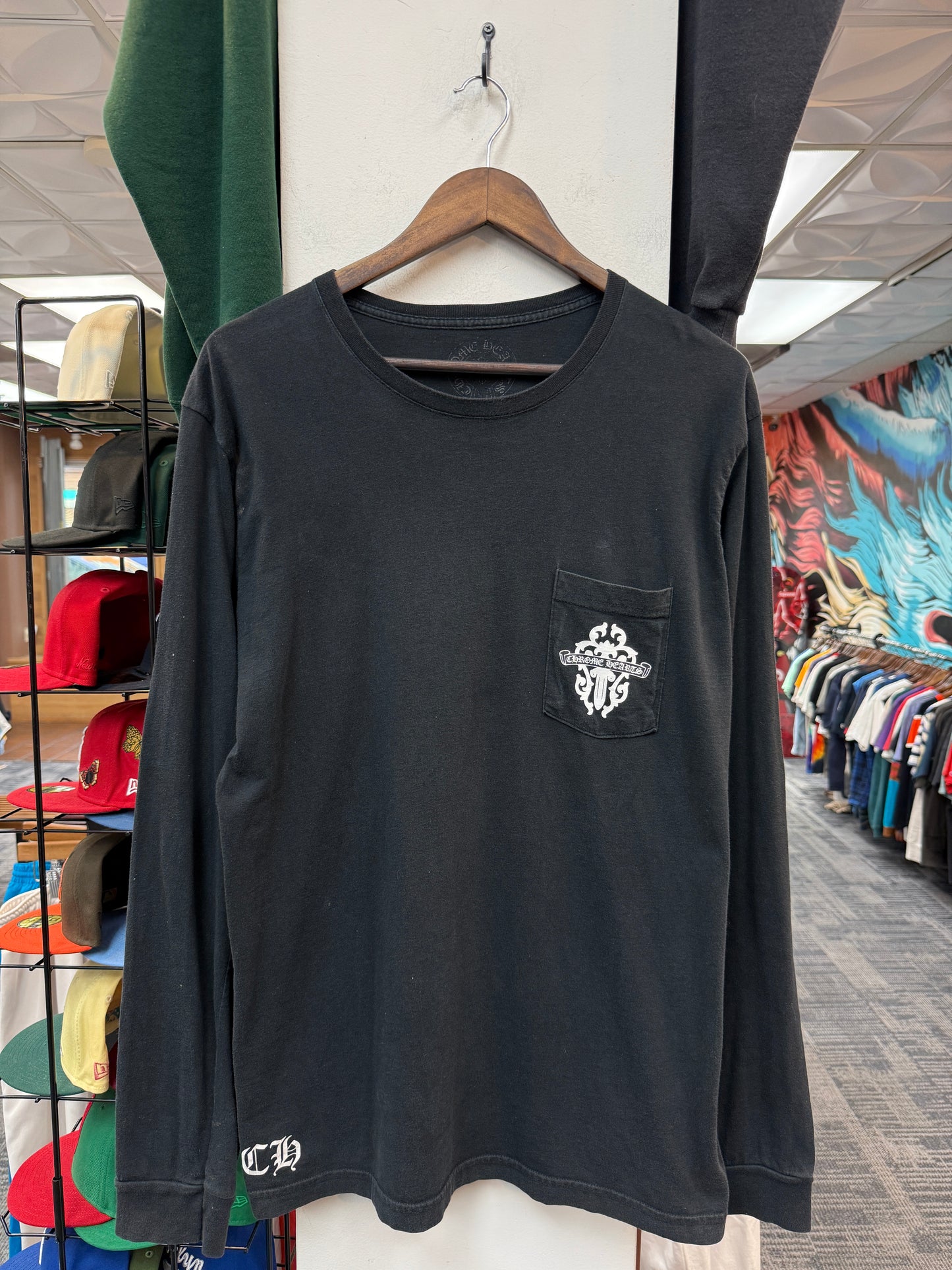 Chrome Hearts Purple Staff L/S Pocket Tee