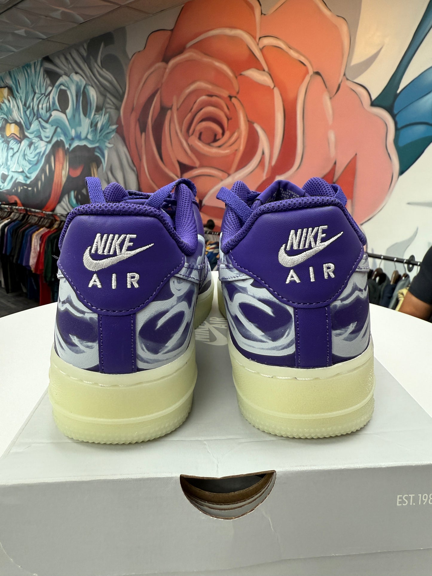 New Purple Skeleton AF1