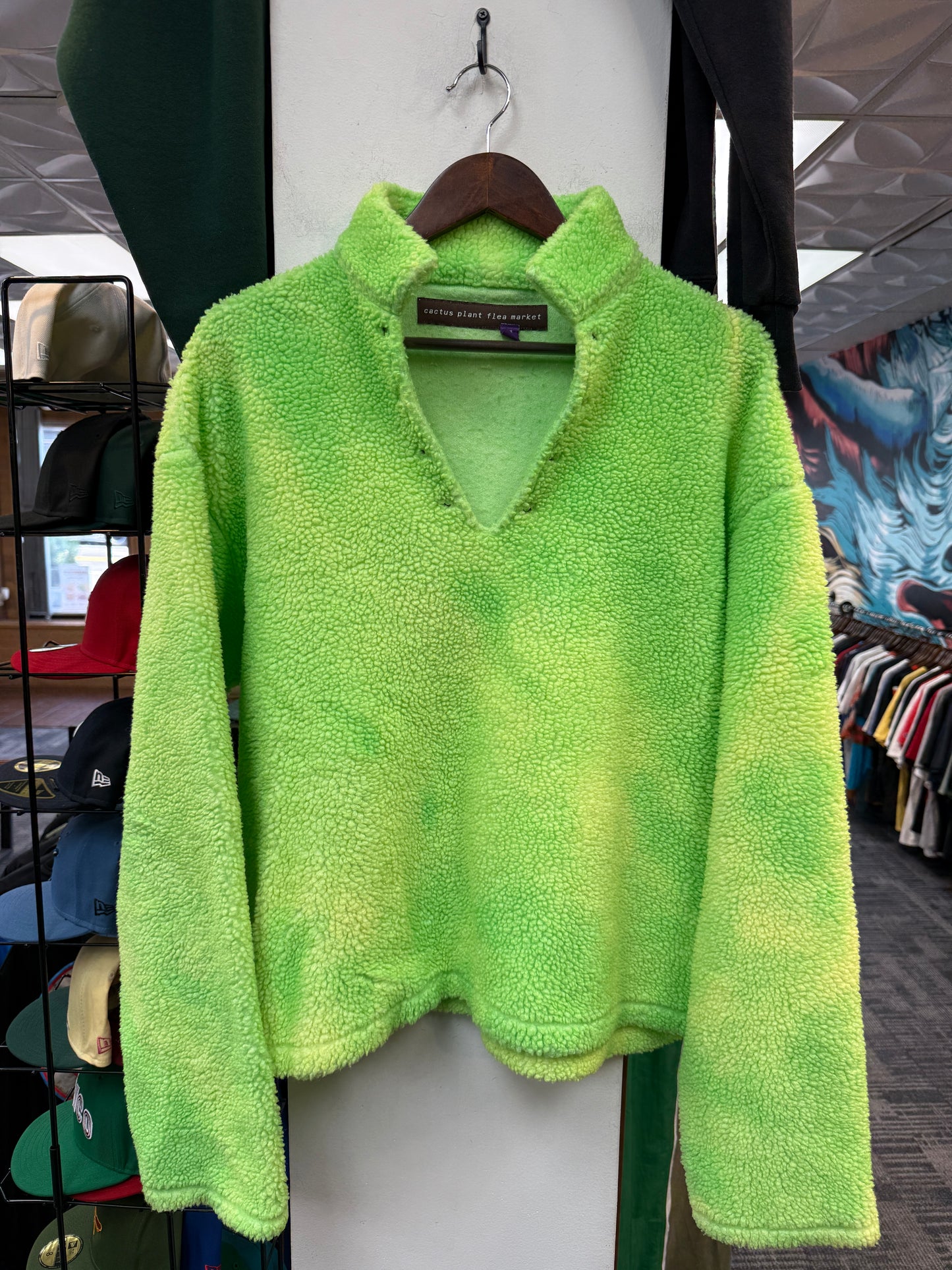 Cactus Plant Flea Market Lime Cowboy Fleece