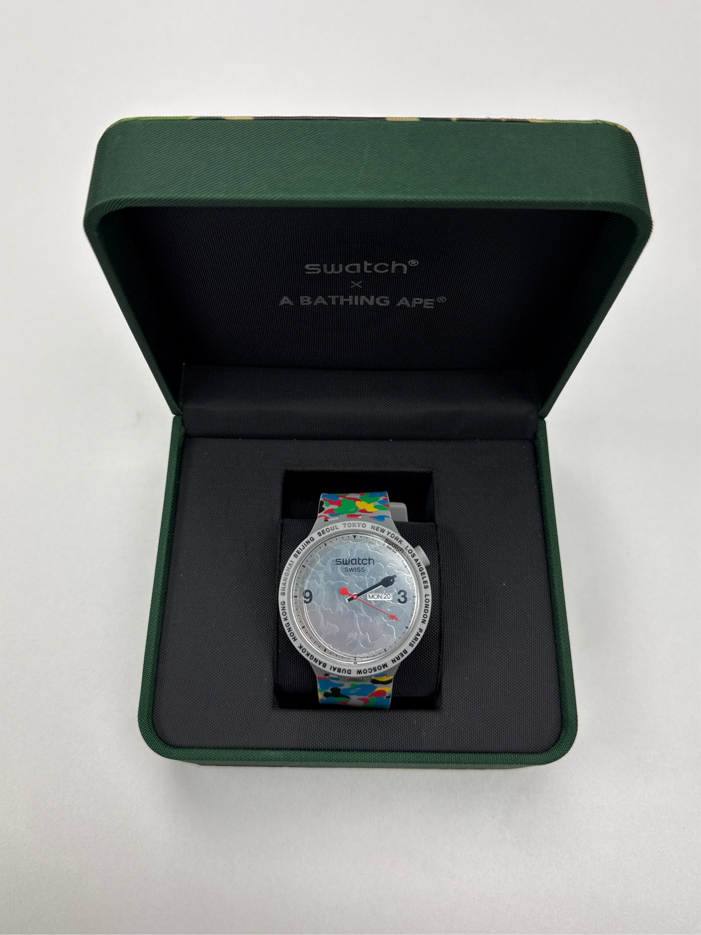 New Bape Swatch Watch Multi Camo Grey