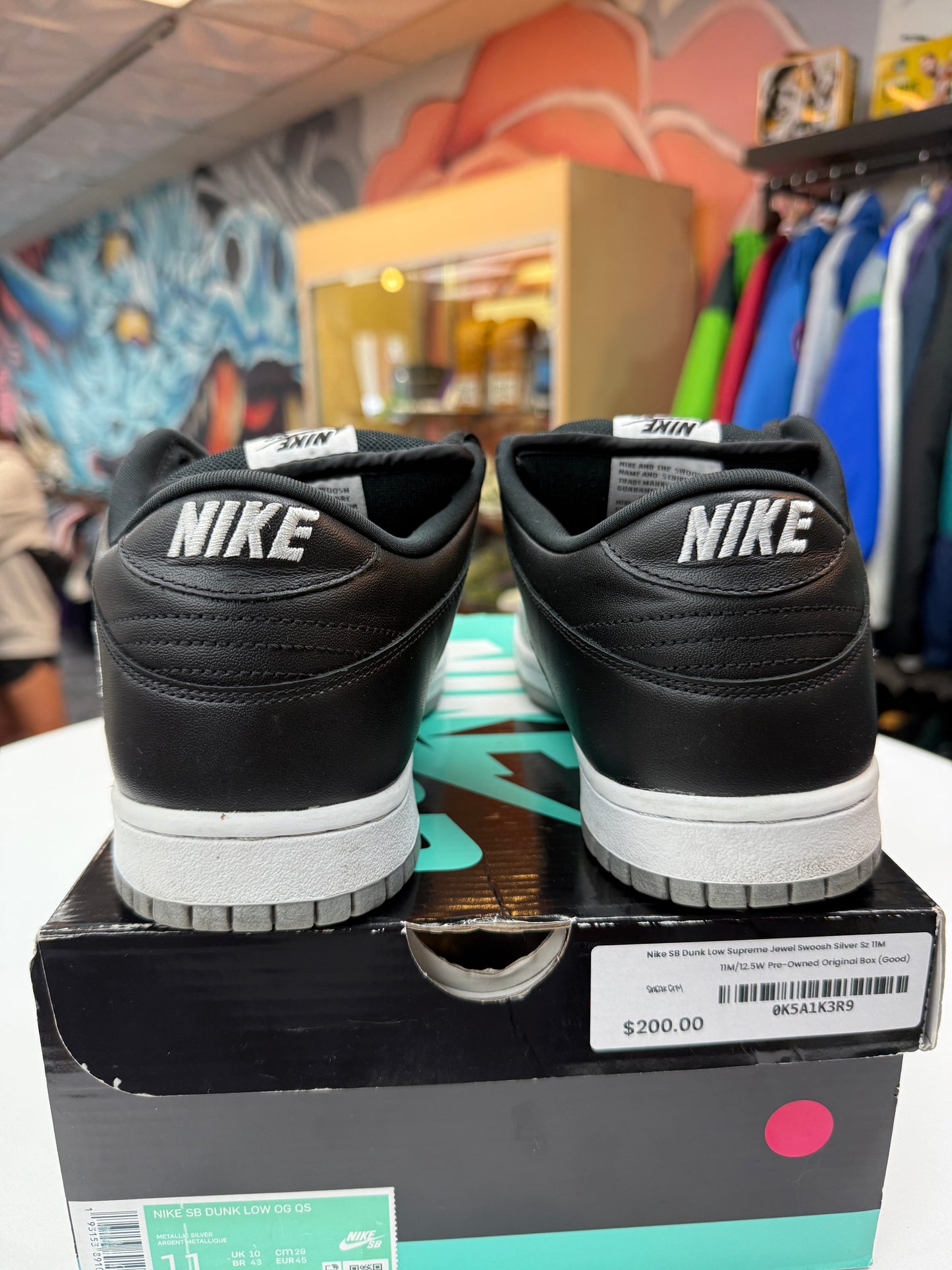 Preowned Supreme SB Jewel Silver Swoosh SBs