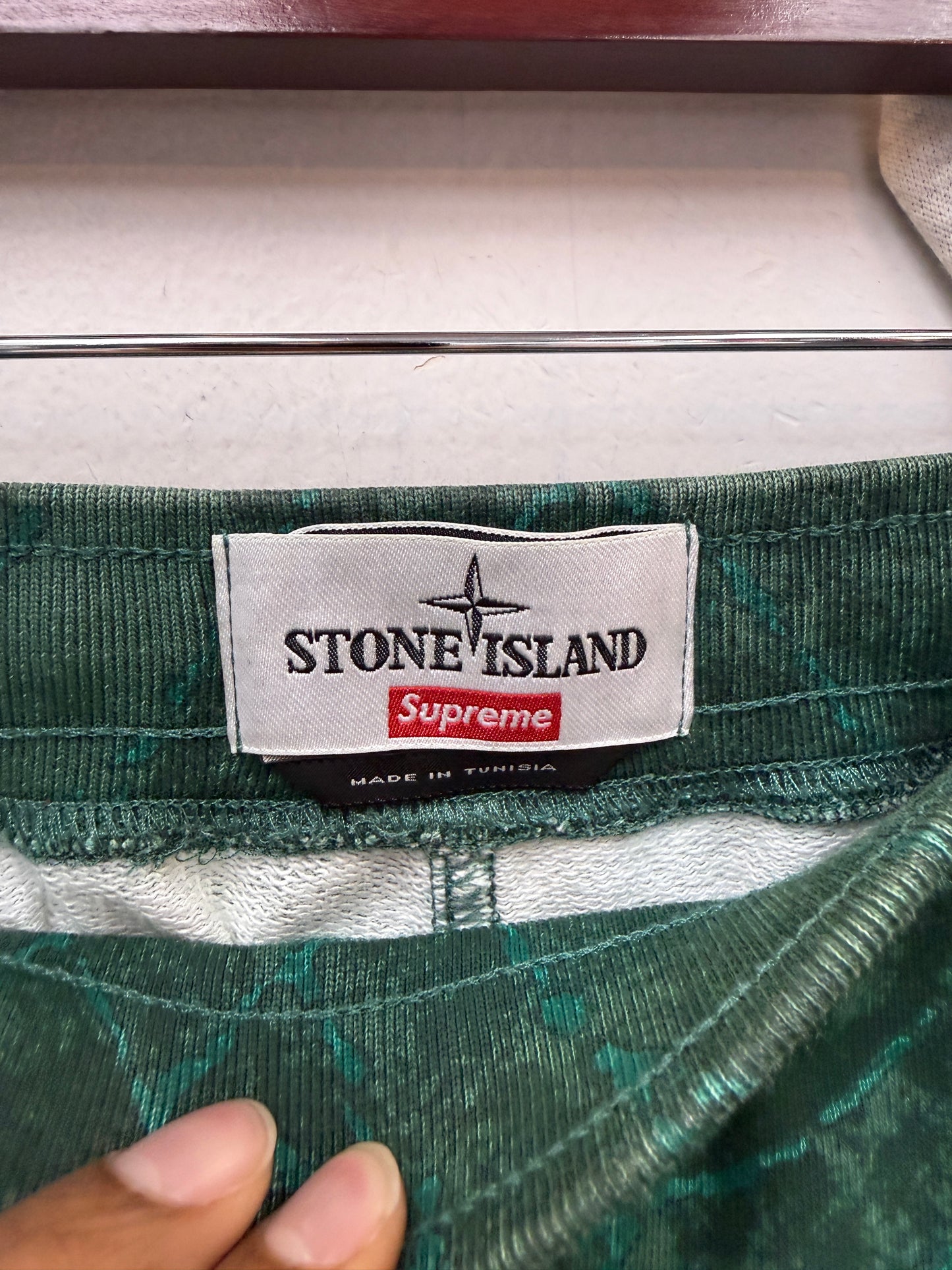 Supreme X Stone Island Green Sweats (FW23)