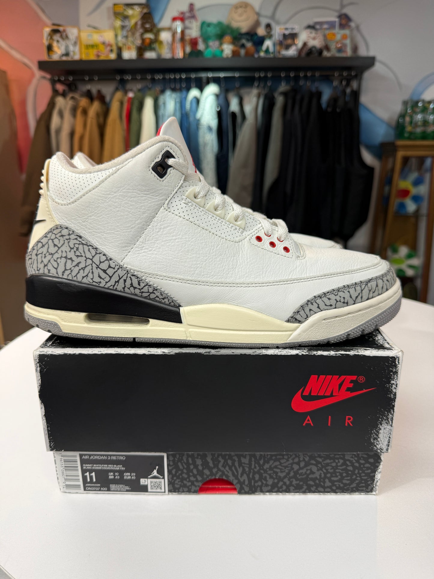 Preowned Reimagined White Cement Jordan 3