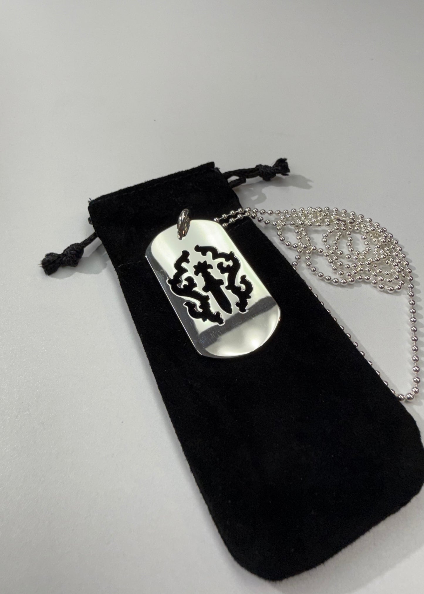 New Chrome Hearts Dagger Dog Tag Necklace