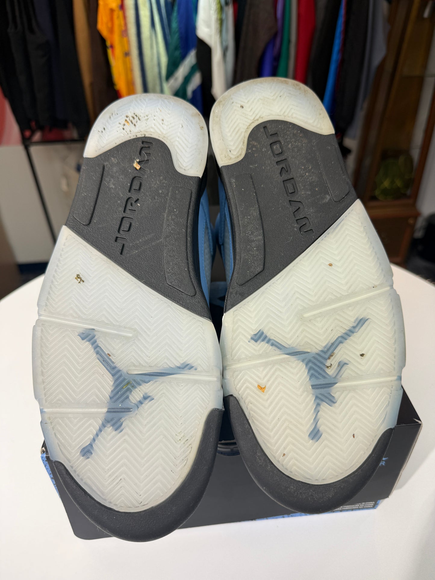 Preowned UNC University Blue Jordan 5