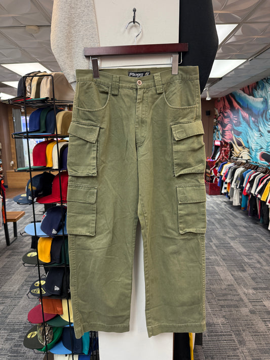 Plugg Army Green Cargo Pants