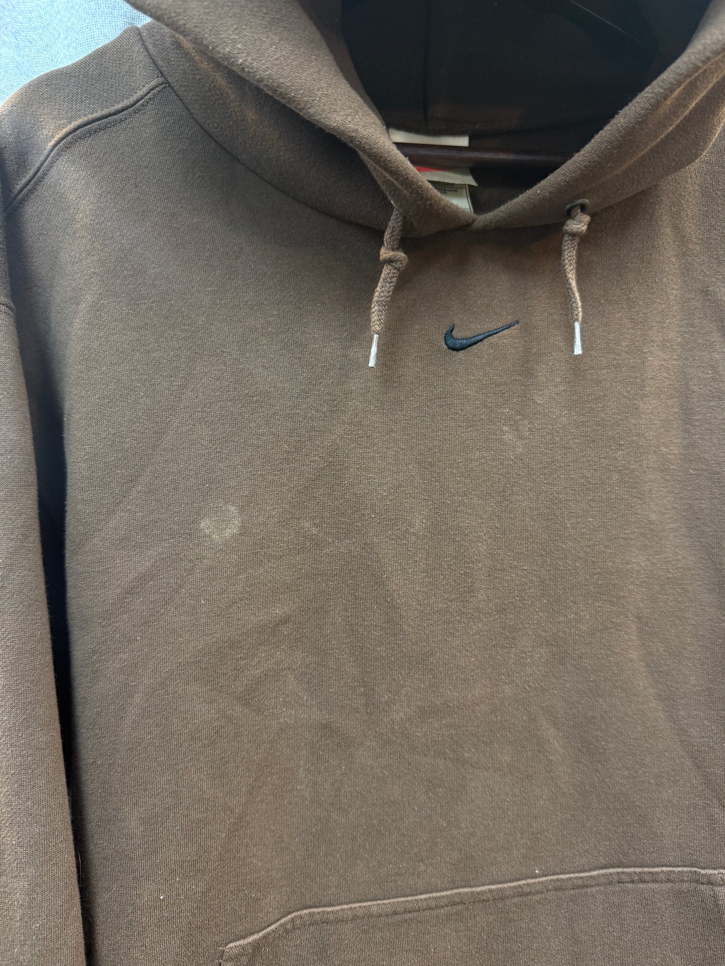 Vintage Nike Brown Center Swoosh Hoodie
