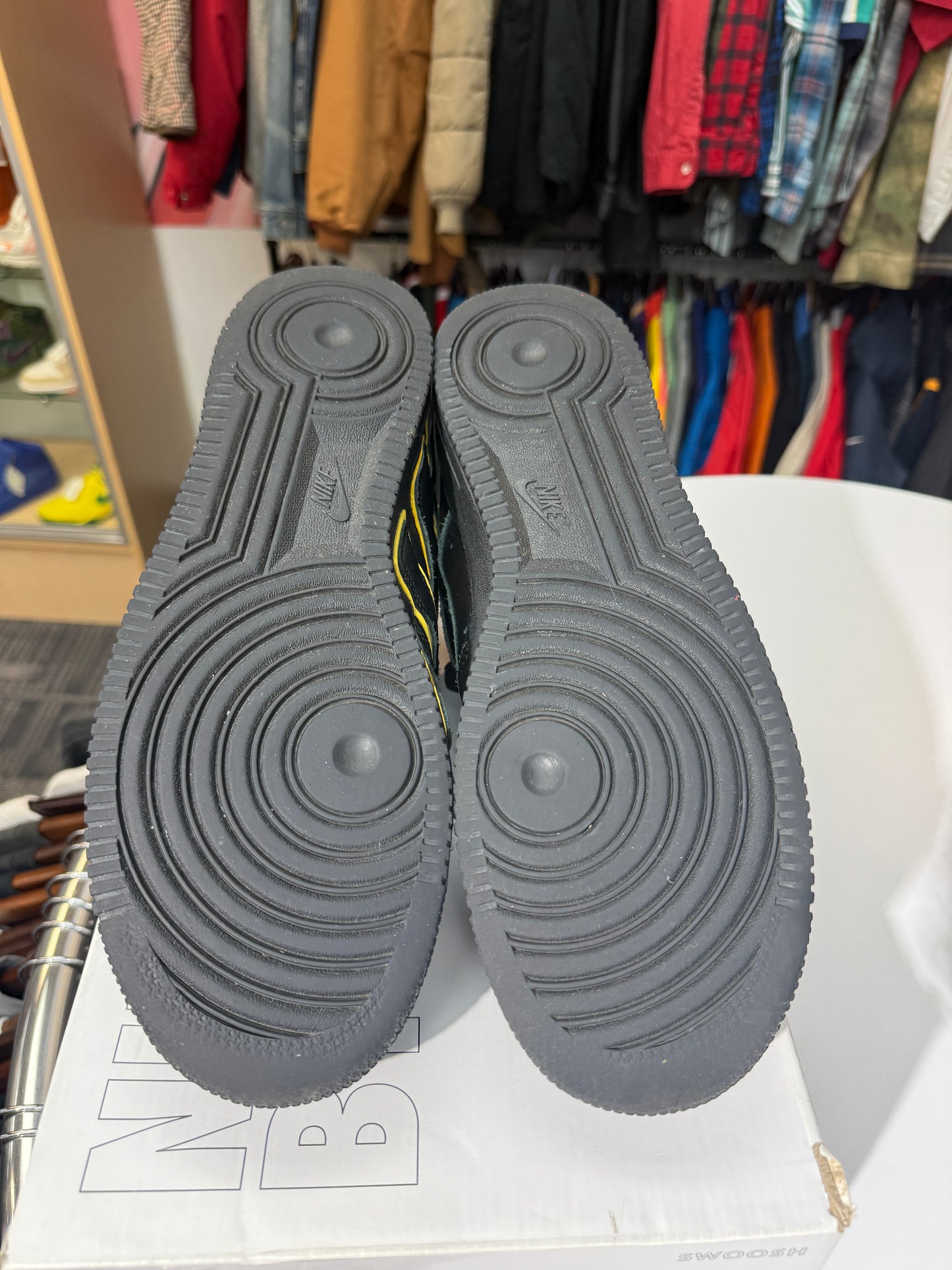 Preowned Black/Yellow CPFM Nike By You AF1 Low