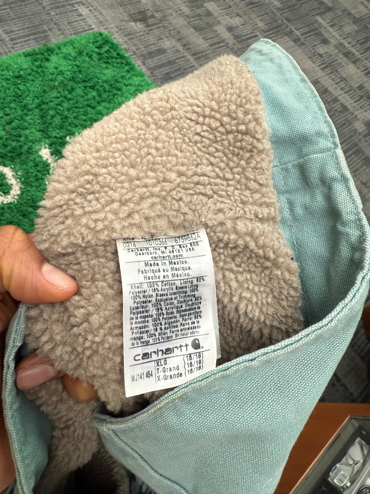 Vintage Teal Hooded Carhartt