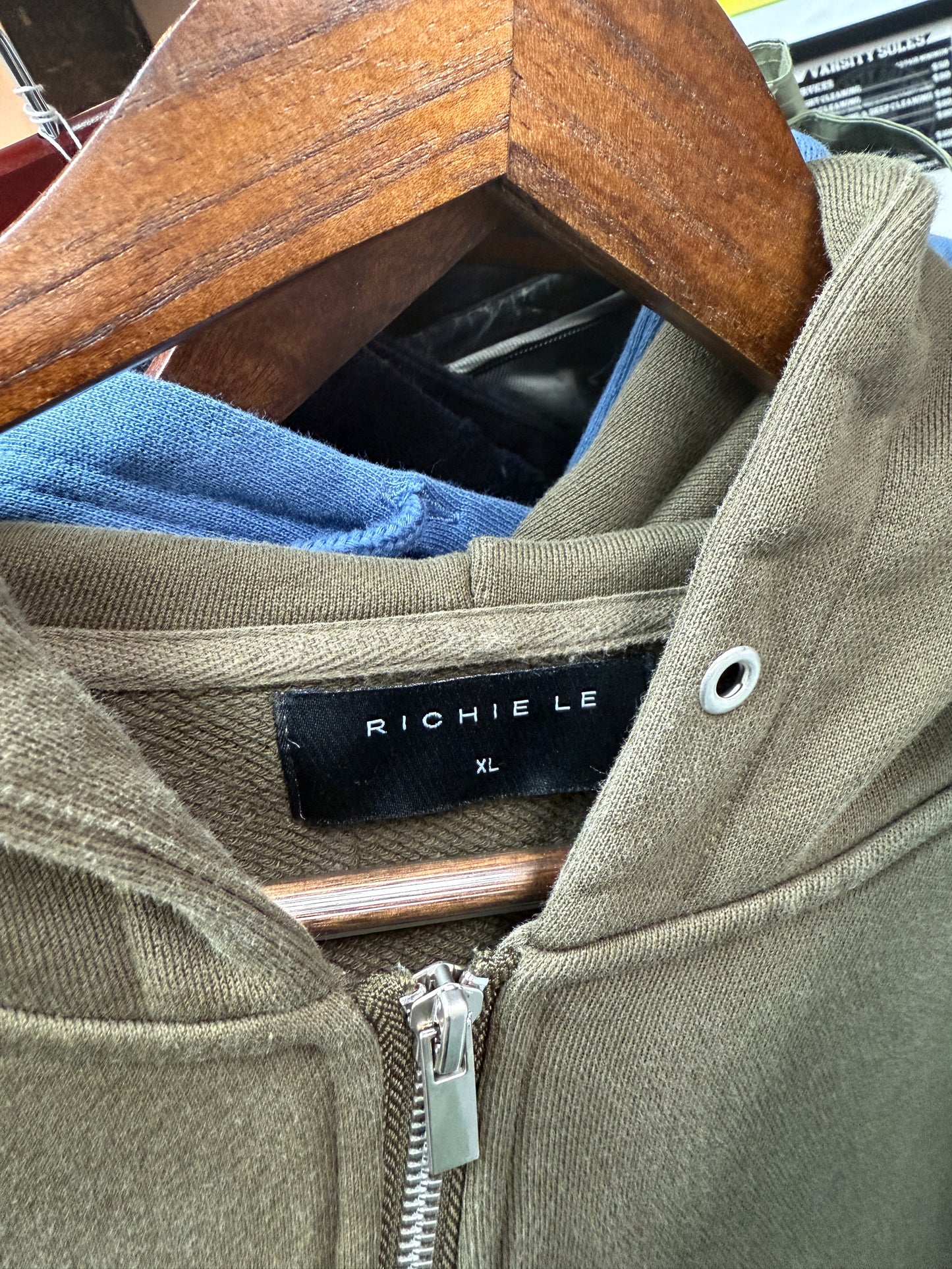 Richie Le Olive Zip Up Hoodie