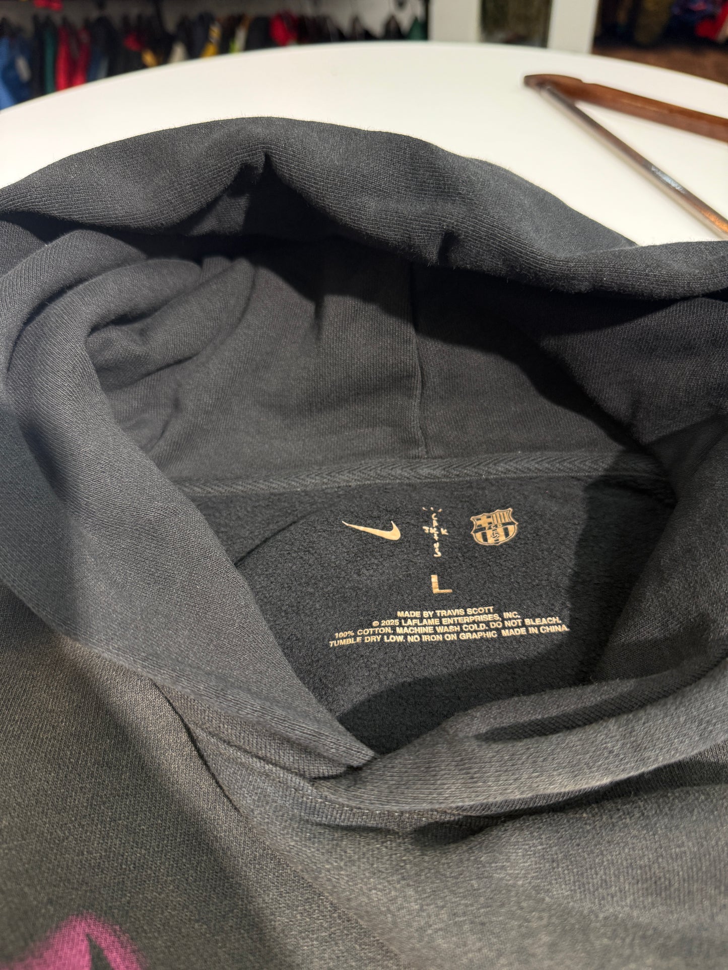 New Travis Scott Nike Barcelona Spray Logo Hoodie