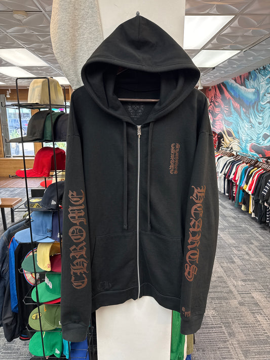Chrome Hearts 1988 Brown Glitter Zip Up Hoodie
