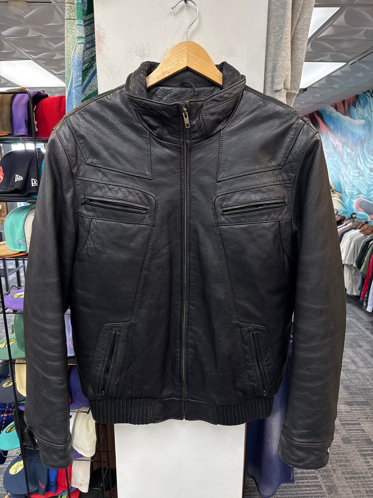 Linzhong Wang Collection Moto Leather Jacket