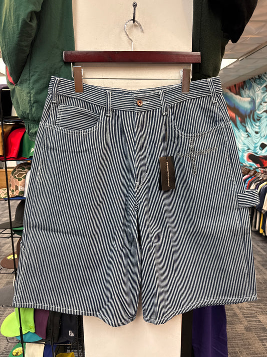 New GV Raspberry Hills Pinstripe Denim Shorts