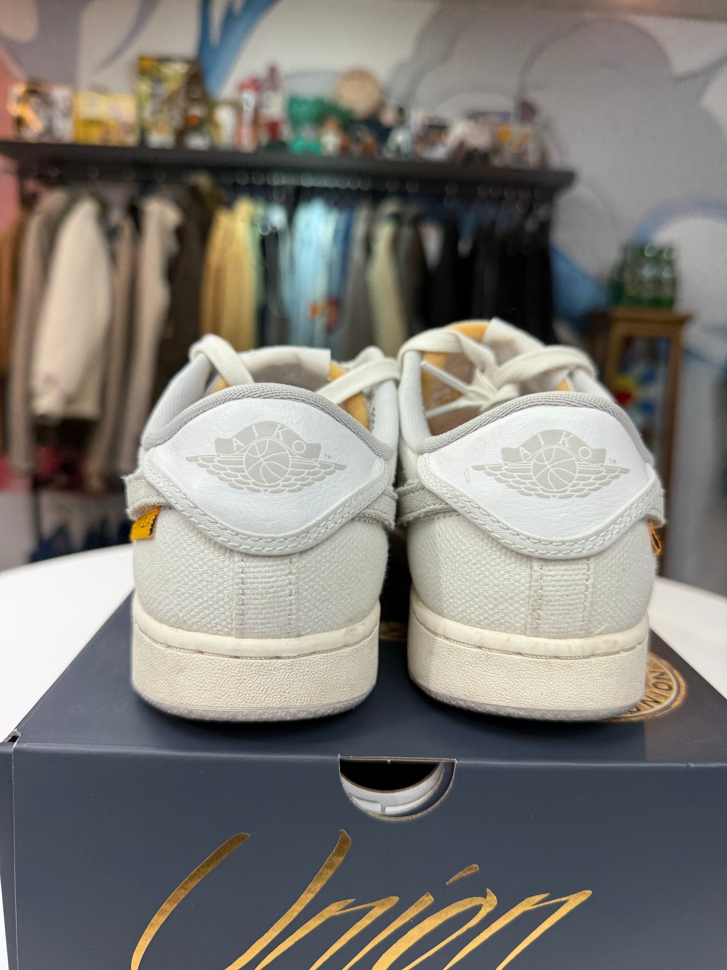 Preowned SP x Union White Air Jordan 1 Low