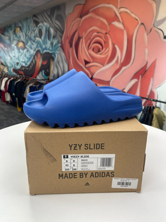 New Yeezy Slides Azure