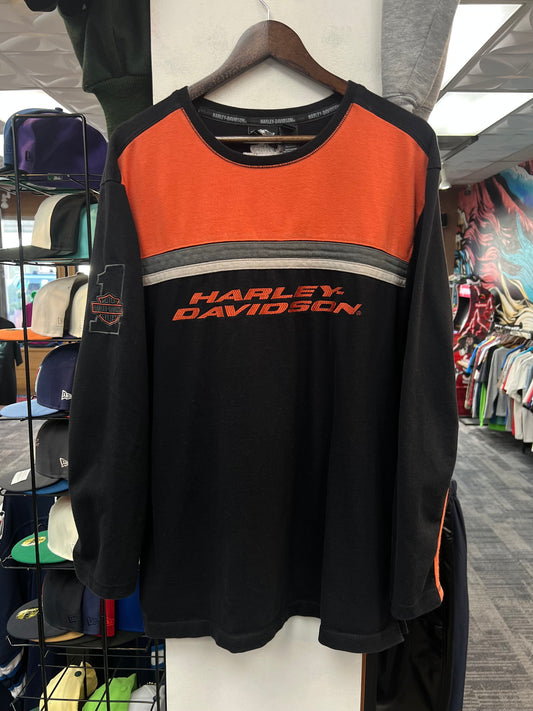 Harley Davidson Northwest Black and Orange Crewneck