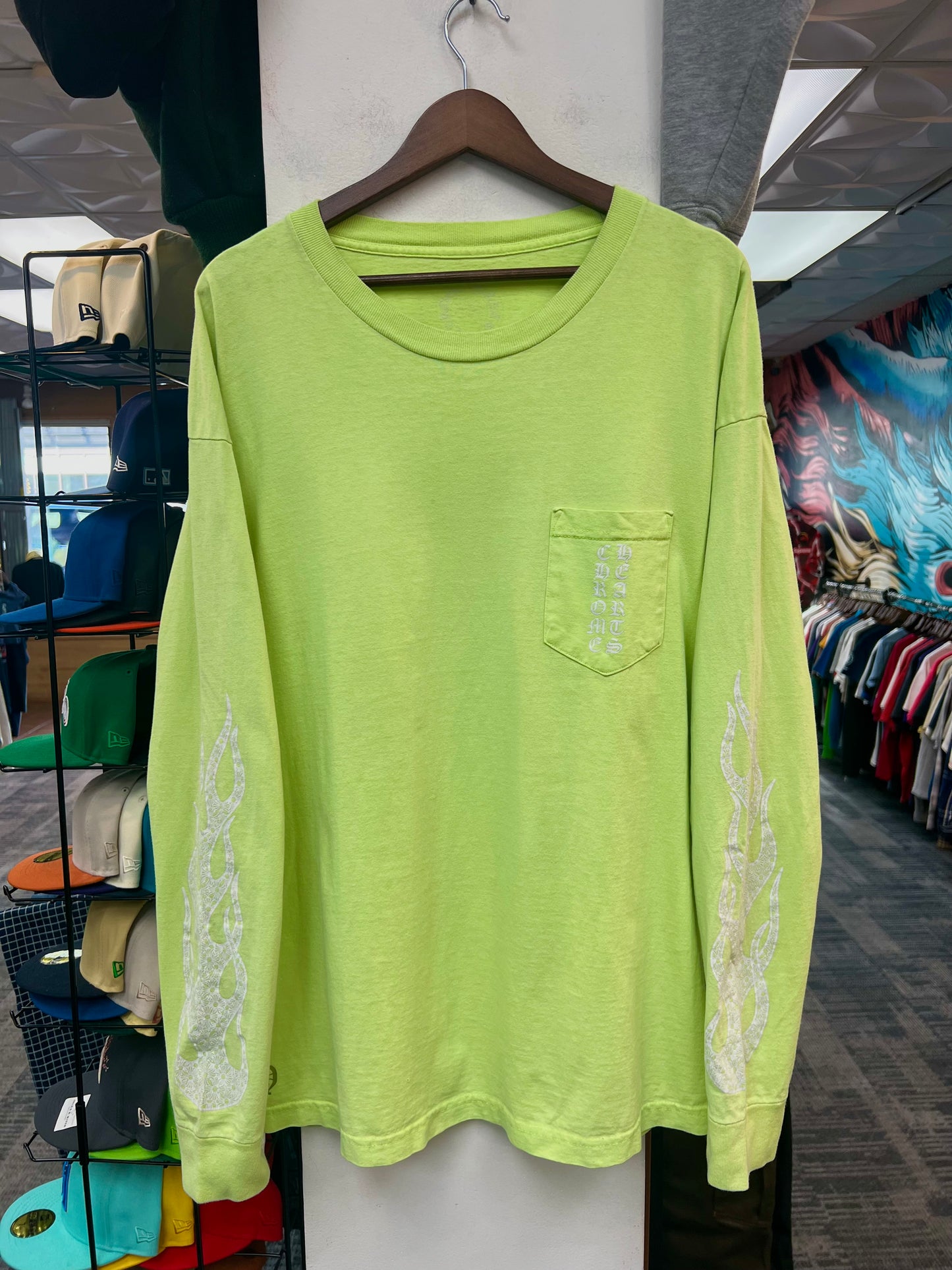 Chrome Heart Neon Flame Long Sleeve Tee