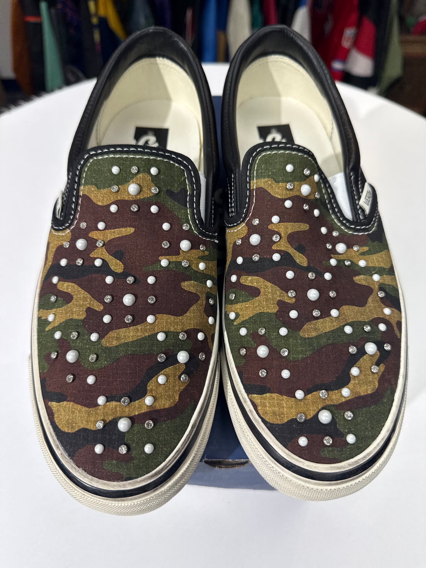 New Vans LX Classic Slip-On Pearlized Pack Camo Black
