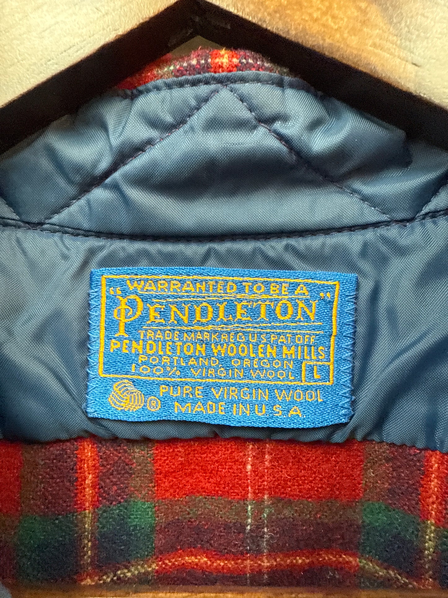 Pendleton Red/Green Wool Flannel
