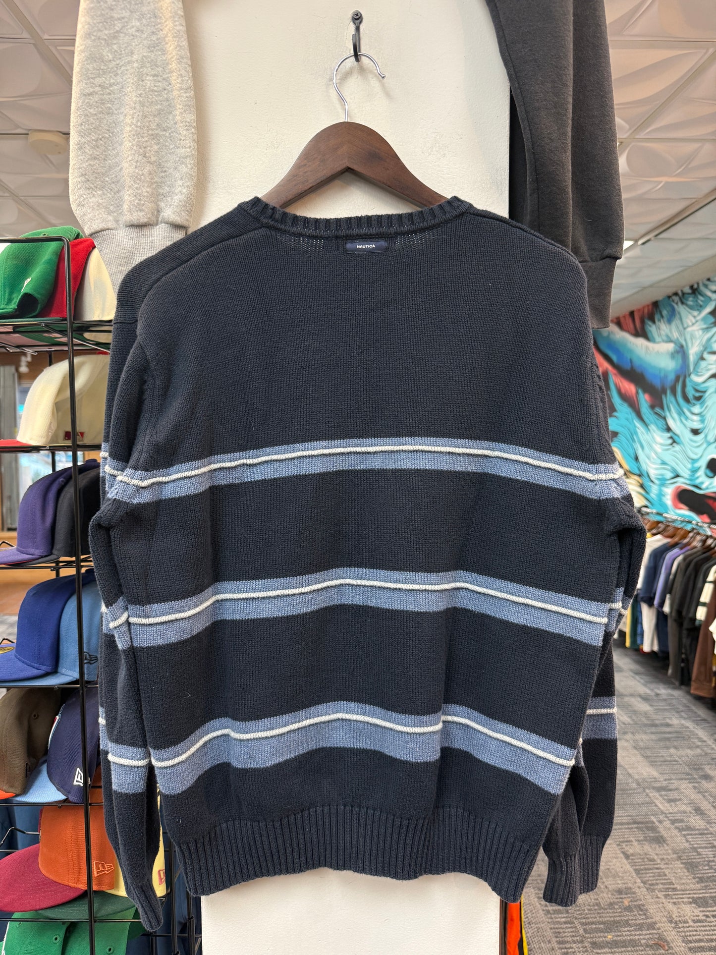 Nautica Navy Stripe Sweater