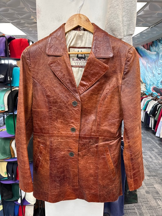 Vintage Black Eagle Leather Jacket