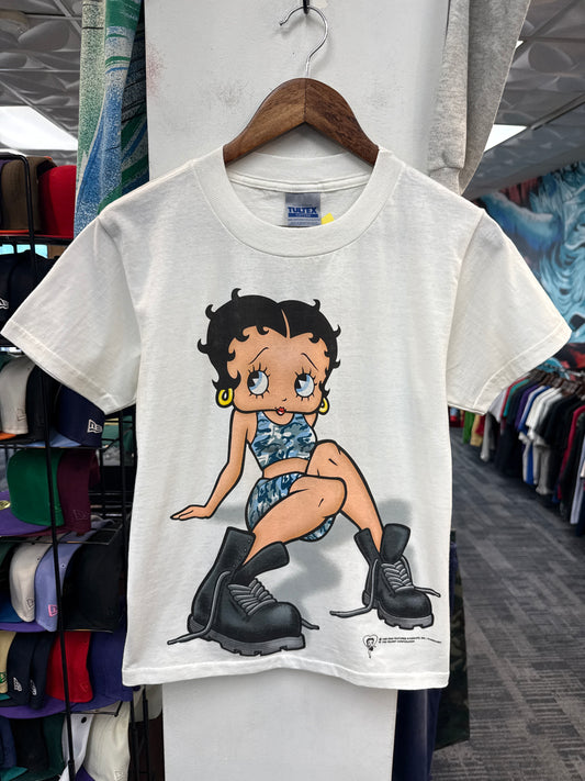 Vintage 1998 Betty Boop Military Camo Tee