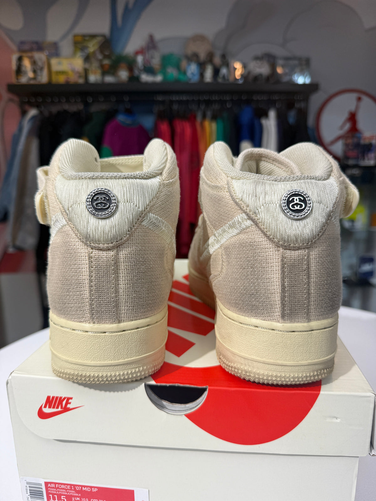 Preowned Fossil Stussy AF1 Mid