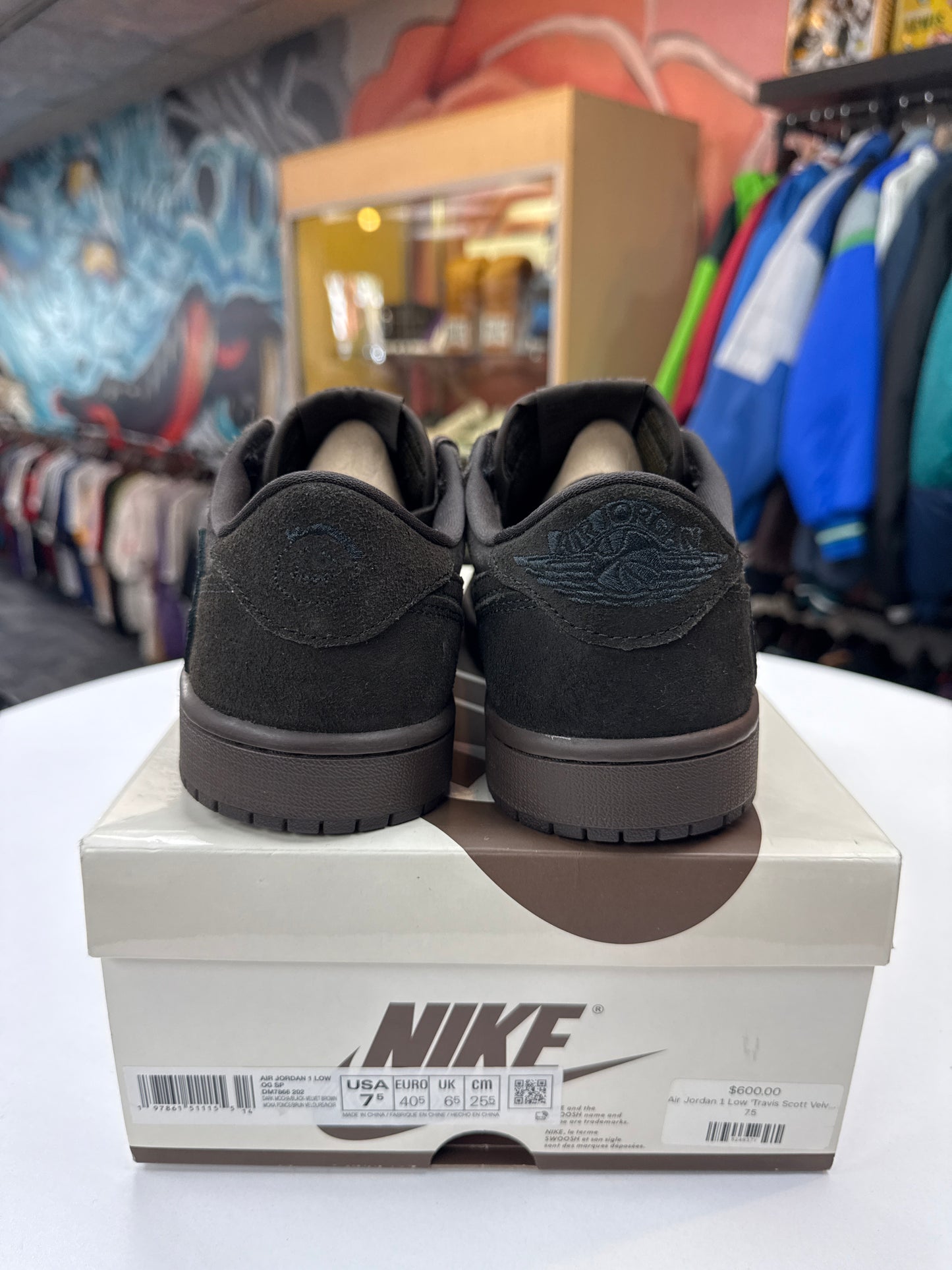VNDS Travis Scott Jordan 1 Low Velvet Brown