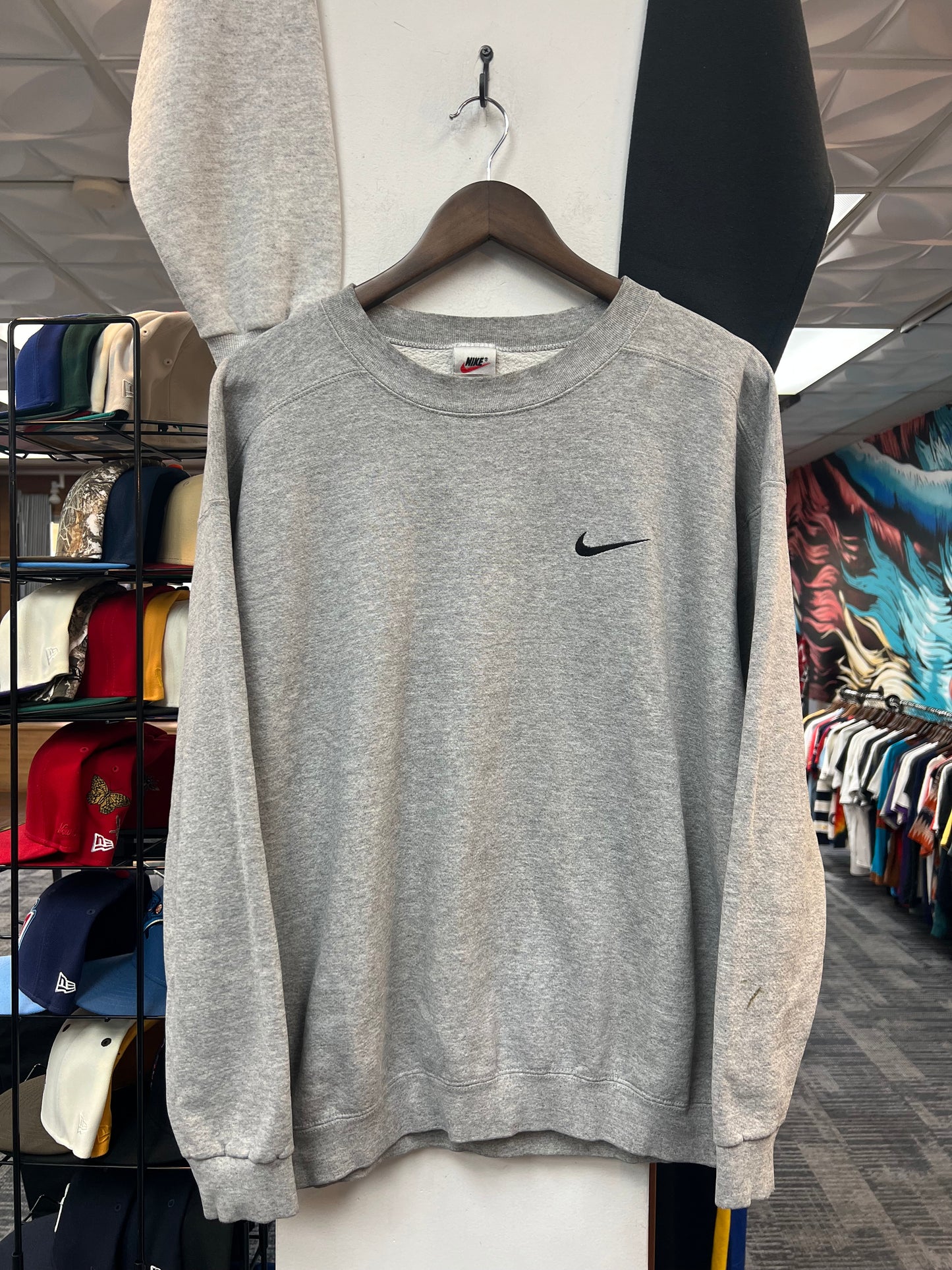 Vintage Nike Grey Solo Swoosh Crewneck