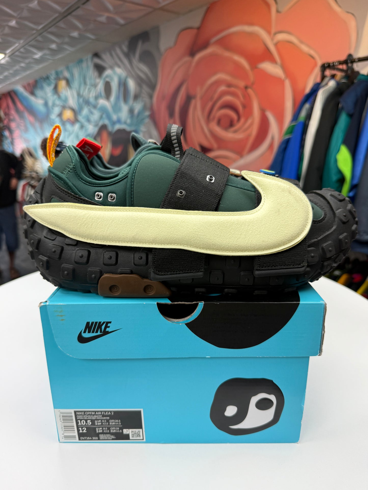Preowned Faded Spruce Nike CPFM Air Flea 2