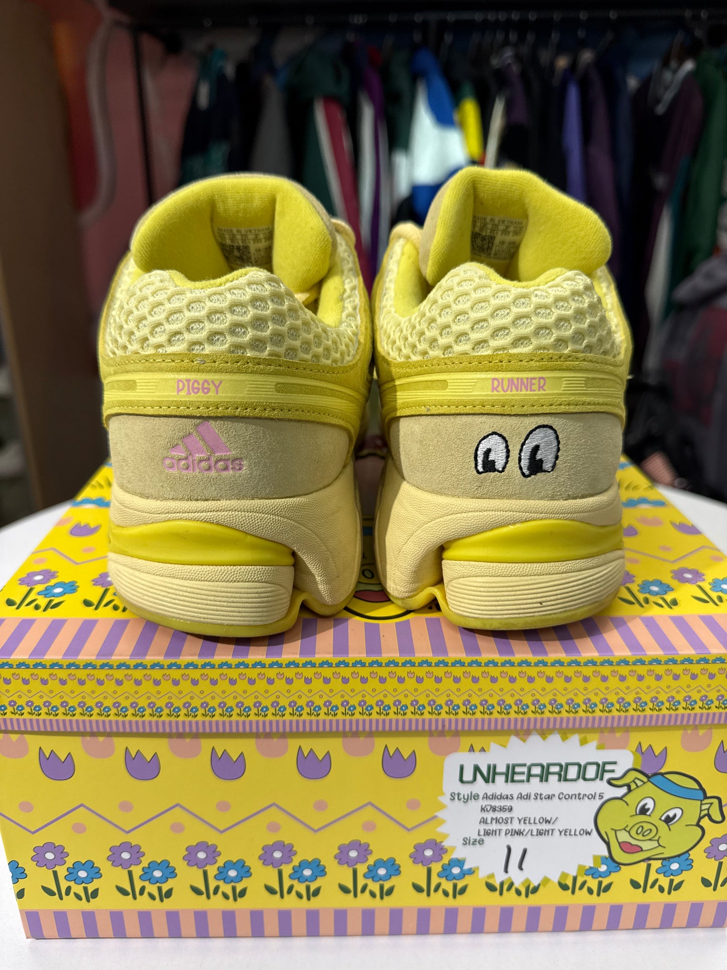 Preowned Adidas Adistar Control 5 Unheardof Pork Chop Piggy Runner 2.0 Cheeseburger