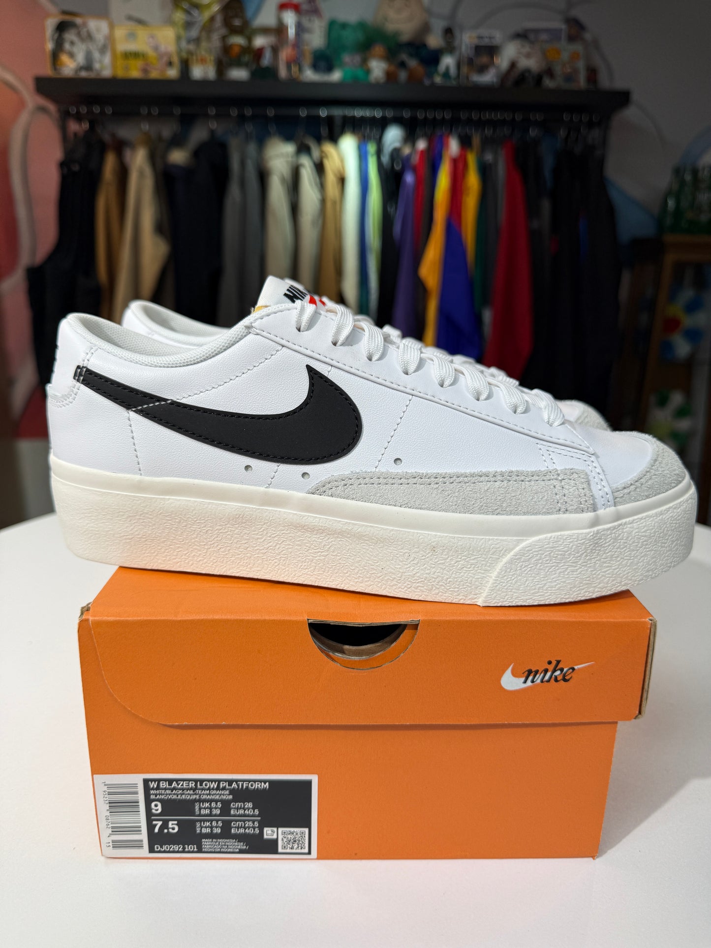 New Nike Blazer Low Platform White/Black