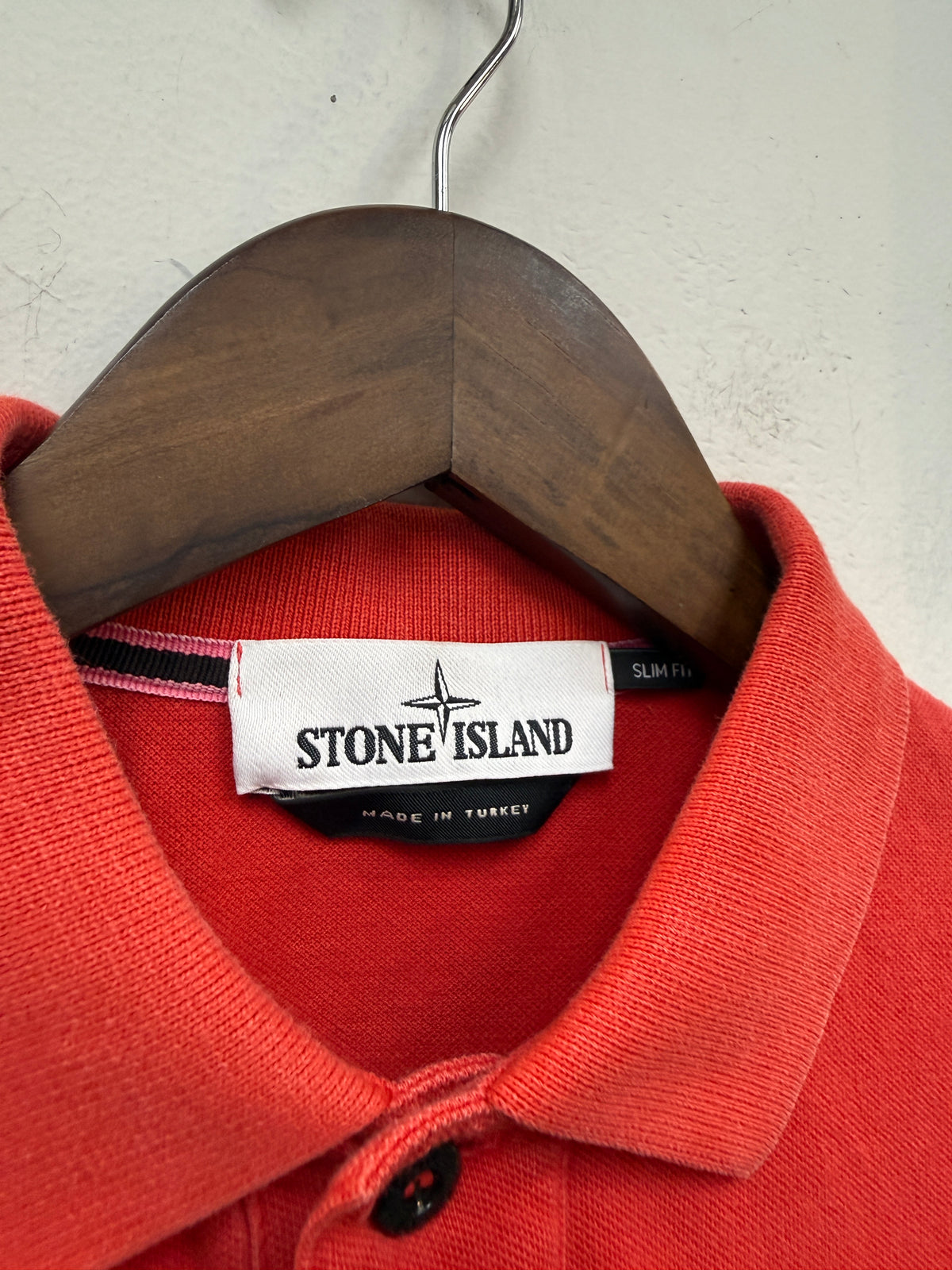 Stone Island Red Pique Polo Shirt