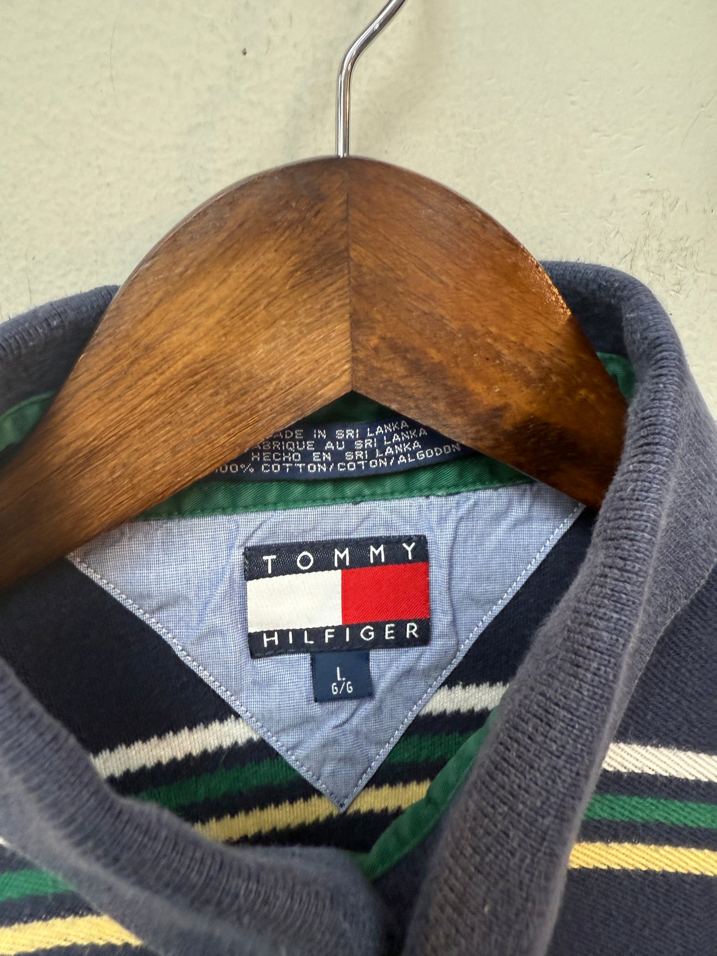 Tommy Hilfiger Blue Green Stripe Polo