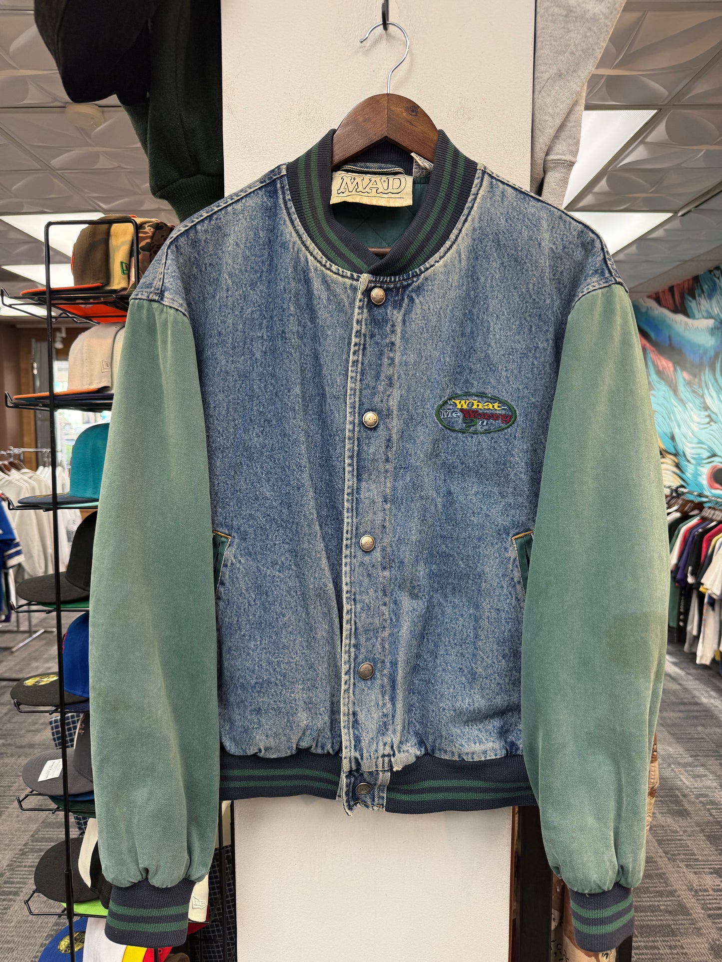 Vintage 1993 MAD Magazine Denim Varsity Jacket
