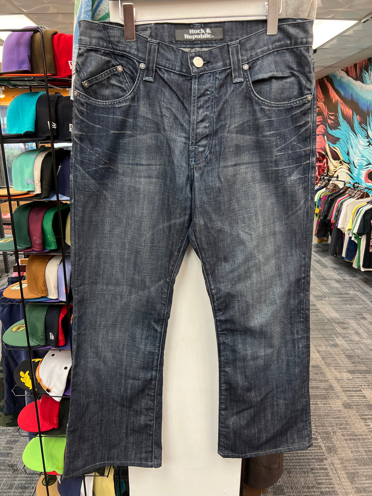 Rock & Republic Dark Wash Bootcut Fit Denim Jeans