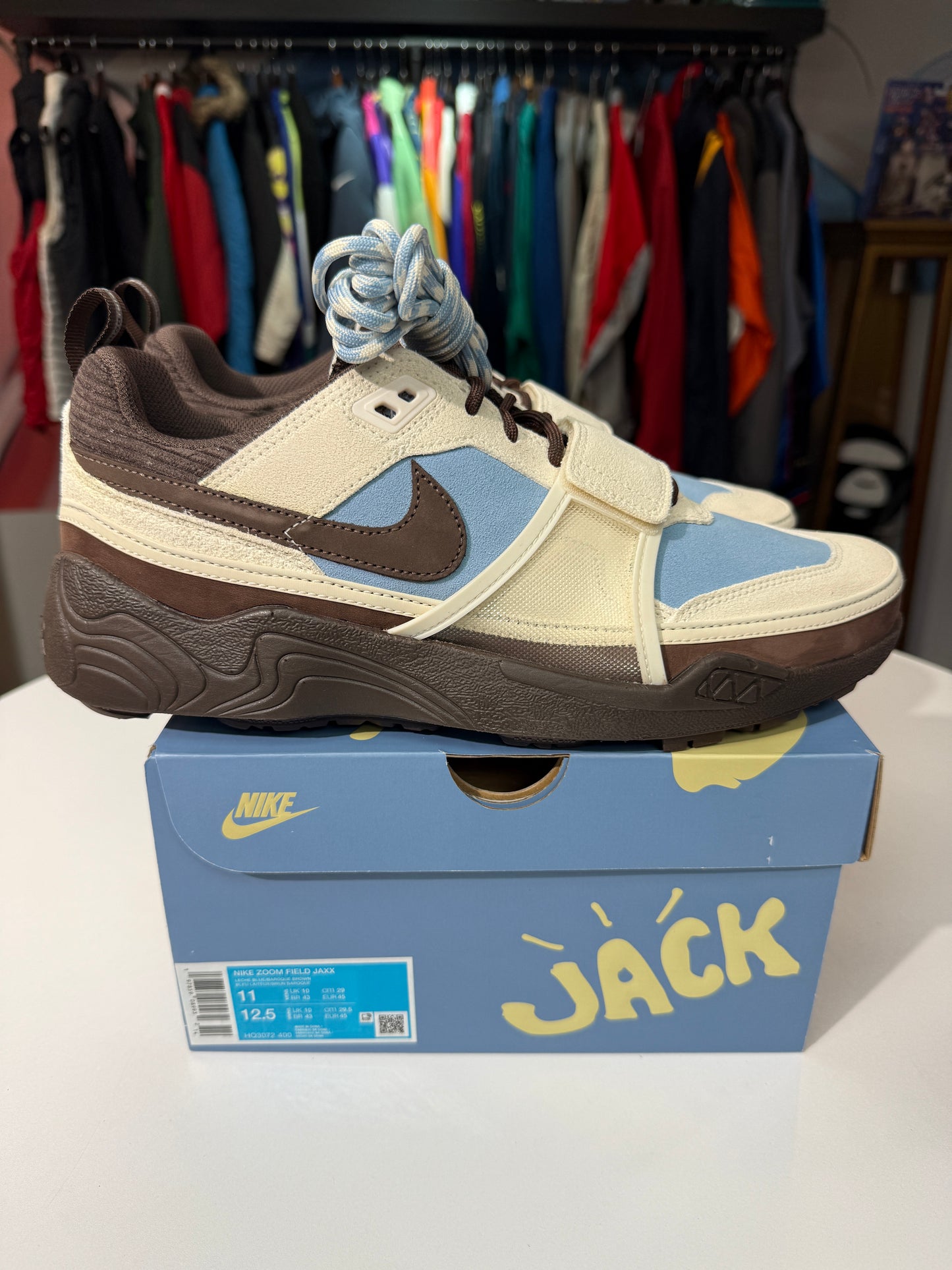 New Leche Blue Travis Scott Zoom Field Jaxx