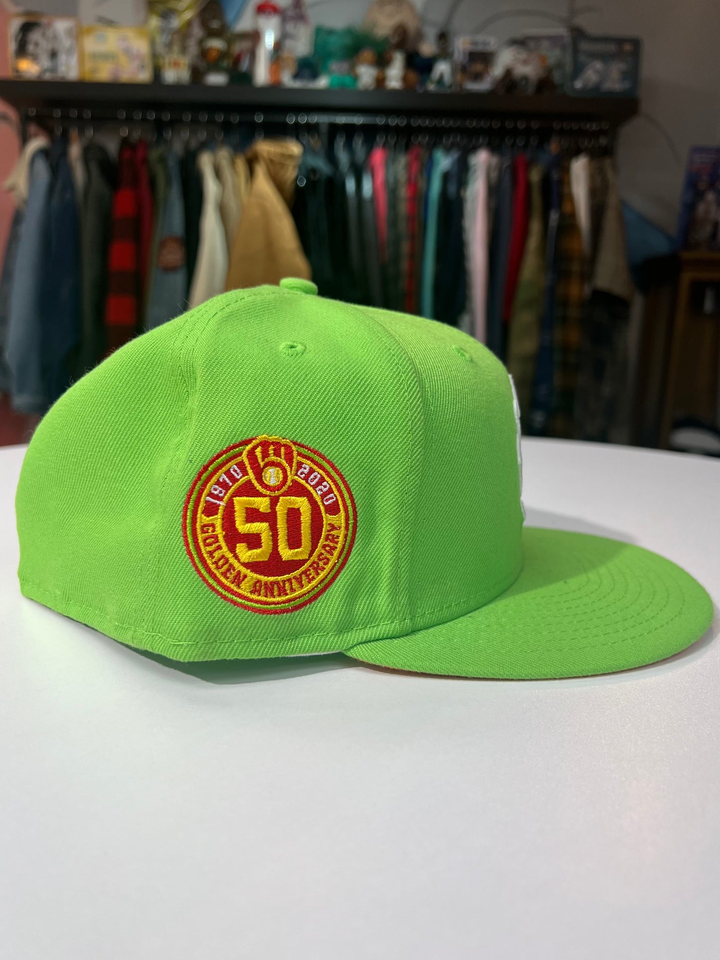 Milwaukee Brewers Lime Green 50th Anniversary Fitted Hat