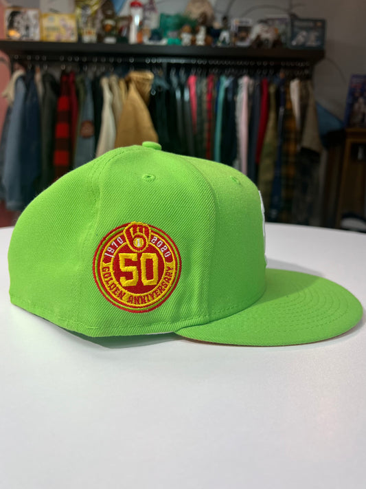 Milwaukee Brewers Lime Green 50th Anniversary Fitted Hat
