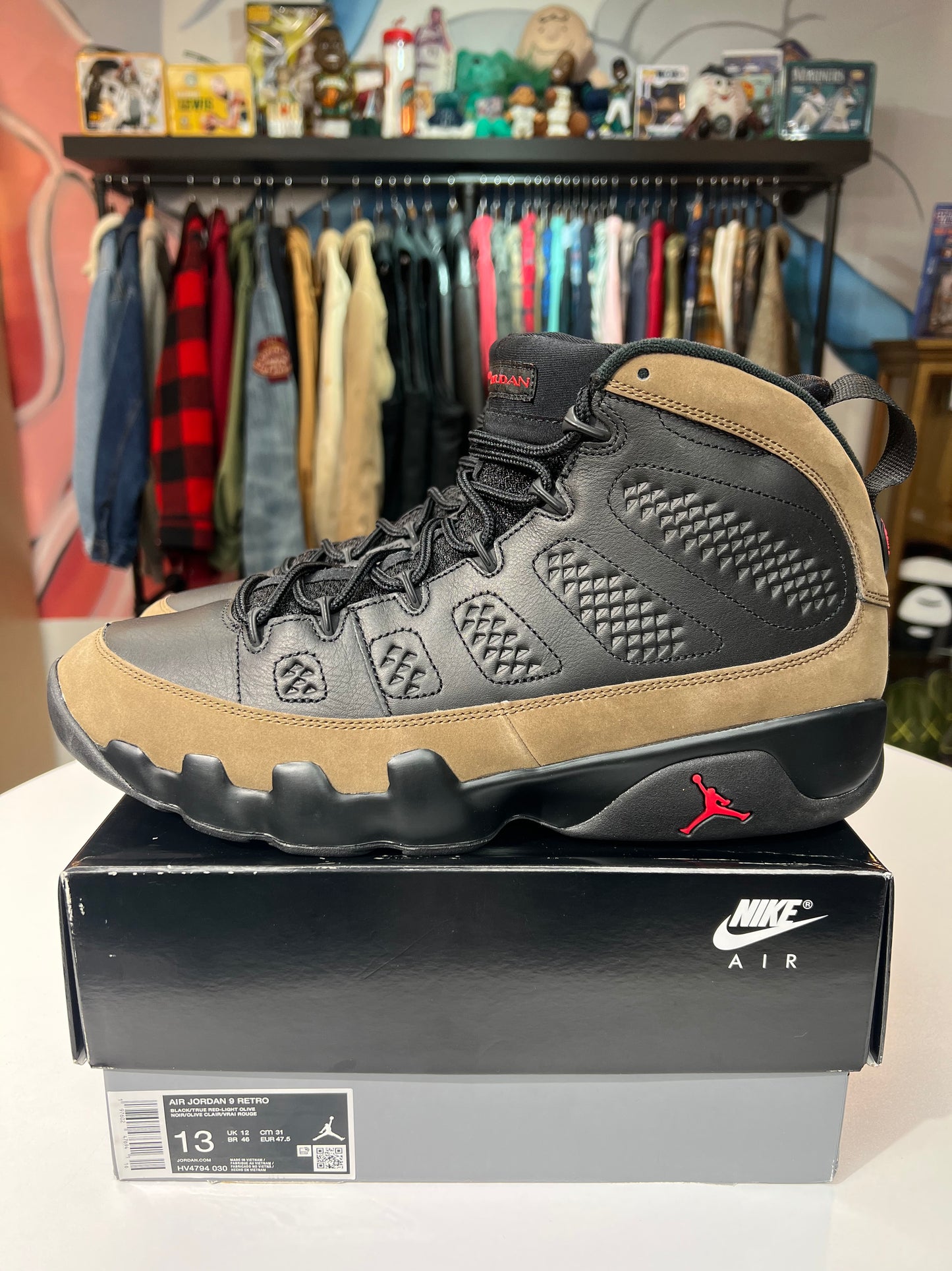 Preowned Jordan 9 Olive (2024)